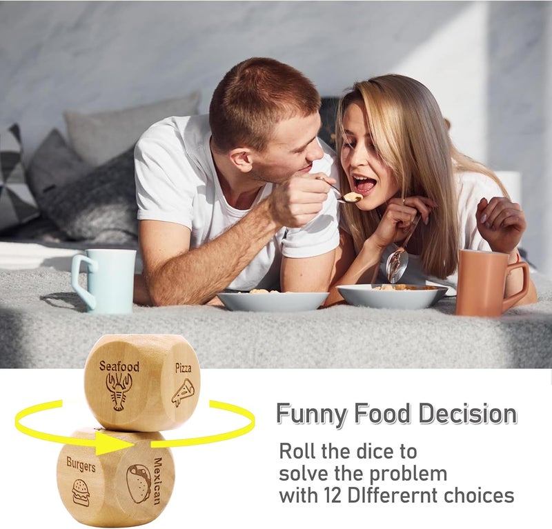 Failun Date Night Food Decision Dice with 12 Food Choices for Singles & Couples to Solve 'What to Eat' Dilemma | Ideal for Christmas,Easter,Mother's Father's Day,Anniversary - Image 5